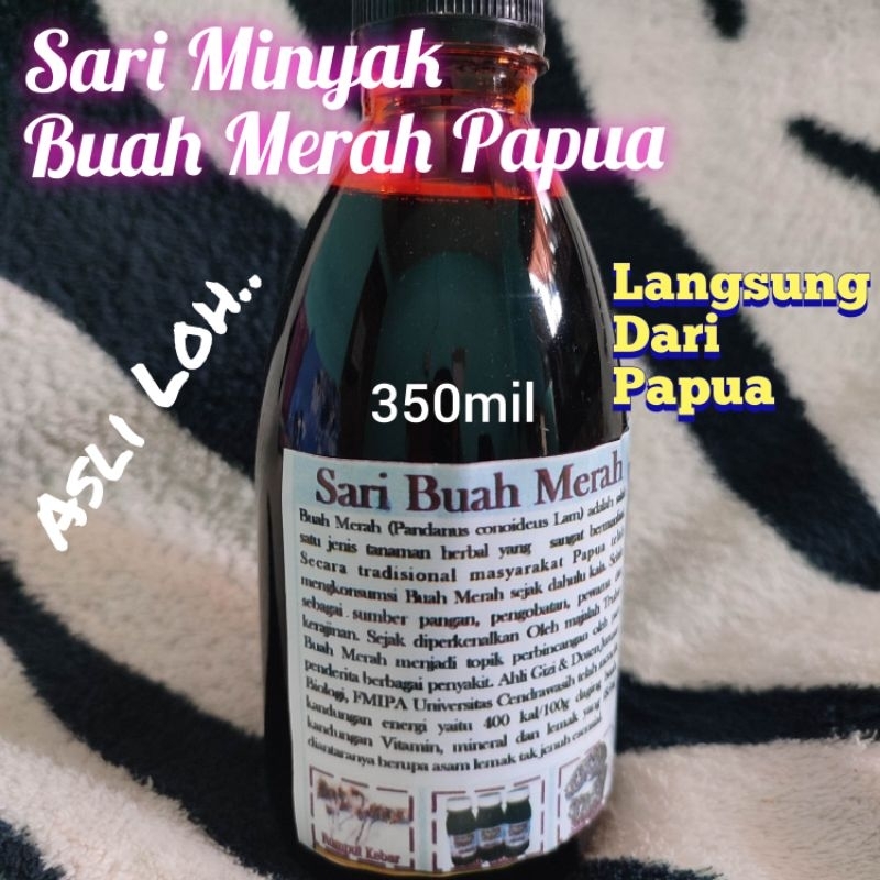 DIJAMIN ASLI - MINYAK SARI BUAH MERAH PAPUA MURNI PENGOBATAN HERBAL 100MIL 200MIL 250MIL 350MIL