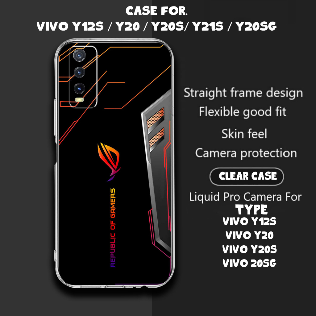 CASE VIVO Y12S / Y20 / Y20S / Y20S G [ROG GAMERS] TERLARIS CASING VIVO Y12S / Y20 / Y20S / Y20S G TERBARU Case Bening Softcase VIVO Y12S / Y20 / Y20S / Y20S G Softcase Clear Makmur Case