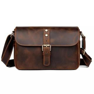 Tas Slempang Kulit Asli Pria Premium Unisex Classic Vintage - Tas Kulit Asli Garut - Sling Bag Kulit
