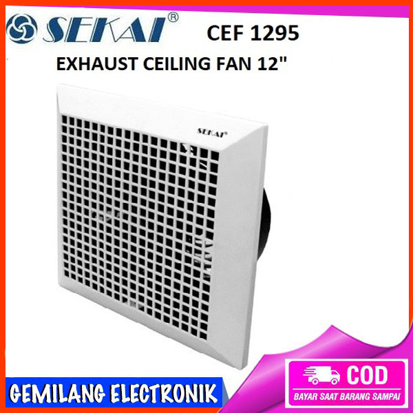SEKAI Exhaust Fan Plafon 12 Inch CEF 1295 - Hexos Ceiling CEF1295 12 Inch