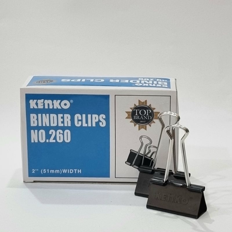 

BINDER CLIP / PENJEPIT KERTAS / KLIP KENKO NO. 260 (12 PCS)