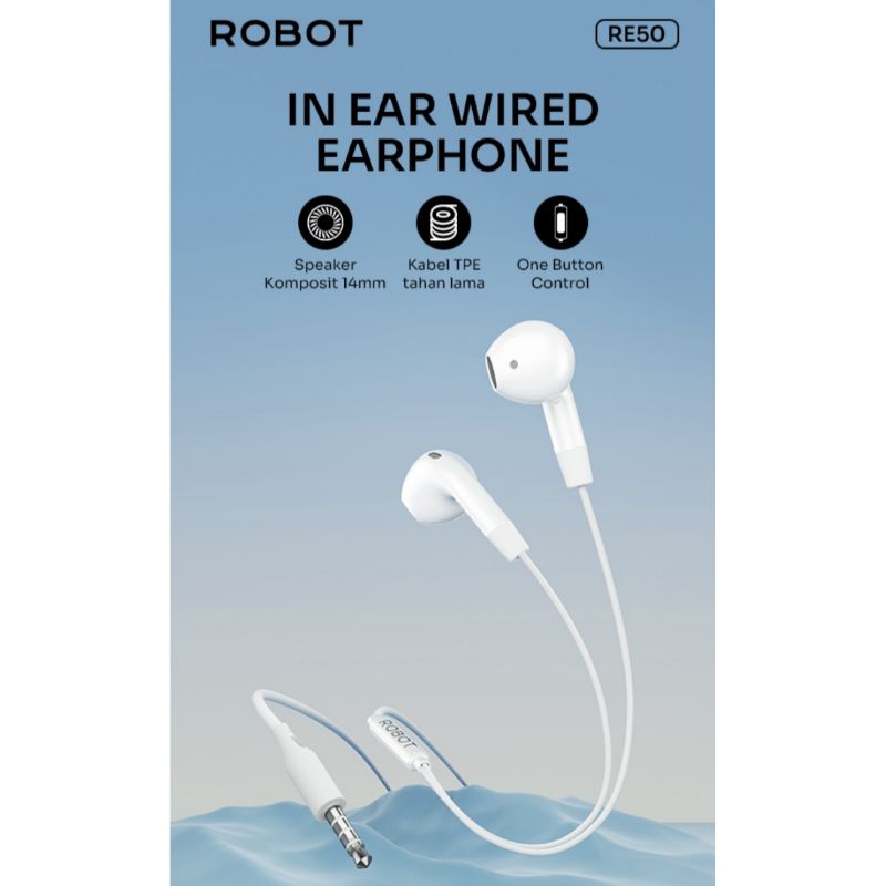 EARPHONE ROBOT RE50 ORIGINAL