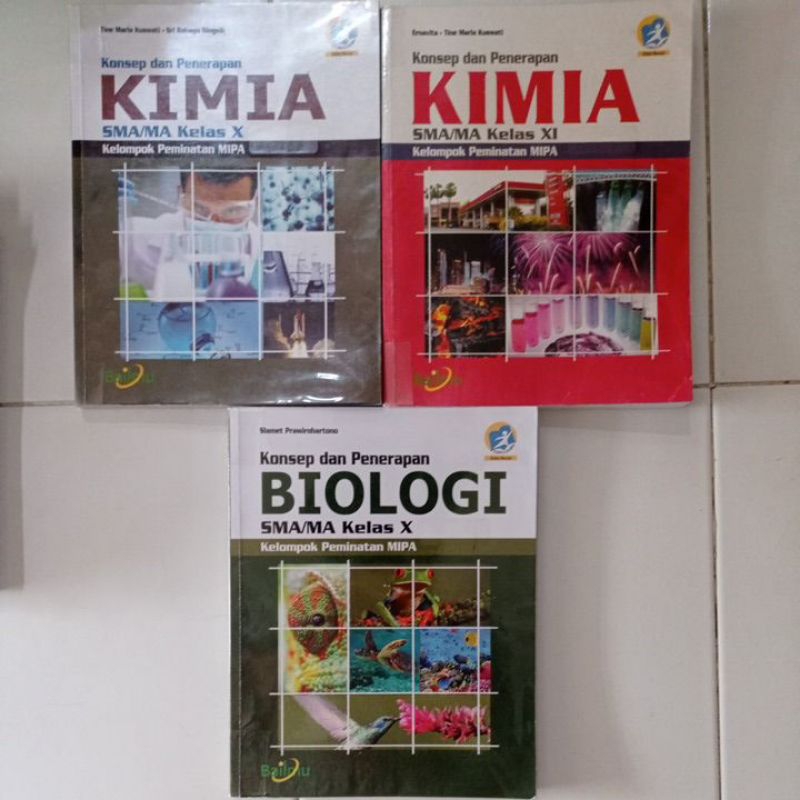 [PRELOVED] BUKU KONSEP DAN PENERAPAN KIMIA DAN BIOLOGI SMA/MA KELAS X DAN XI PENERBIT BAILMU