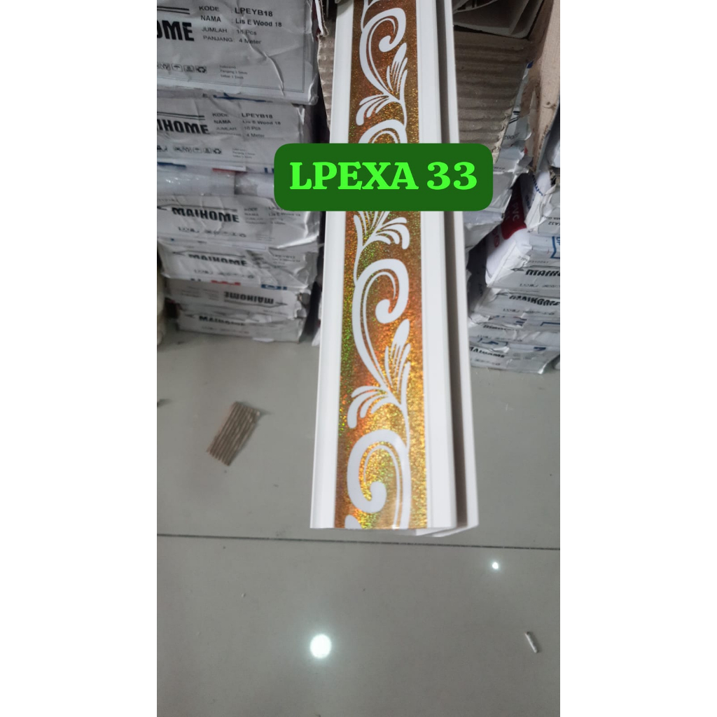 RB Lis Dinding Plafon PVC Untuk Pinggir Plafon PVC Ukuran 400 cm x 6 cm