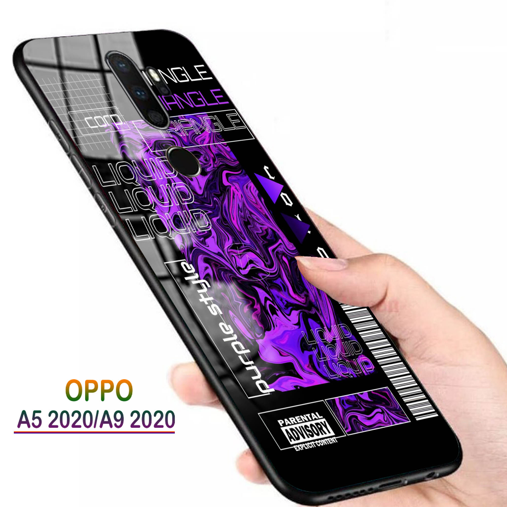 Softcase Glass Kaca OPPO A5 2020, A9 2020 - Casing HP OPPO A5 2020, A9 2020 [ S72 ].