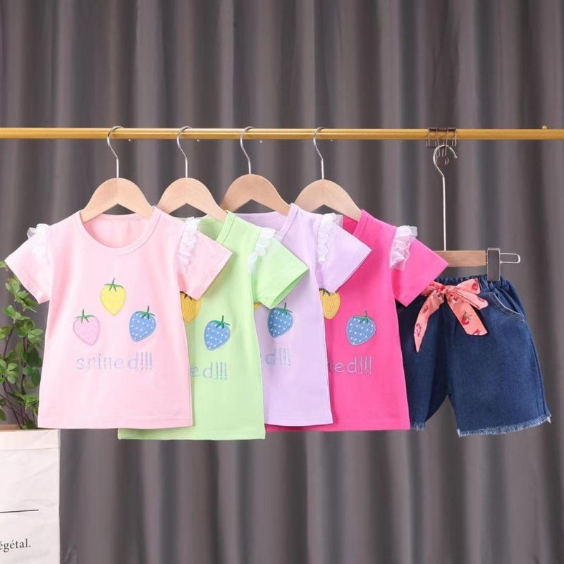 

set jins kaos import anak