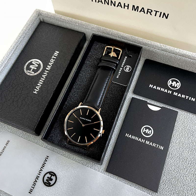 Hannah Martin Jam Tangan Pria CH02 Analog Tali Kulit