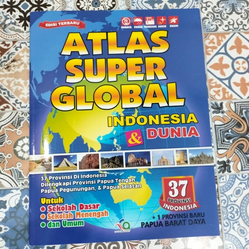 Atlas dunia 38 provinsi ukuran A4