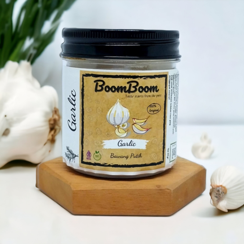 

BoomBoom Bawang Putih Bubuk Grade Premium - Garlic Powder - Bumbu Dapur Bawang Putih Bubuk non-MSG