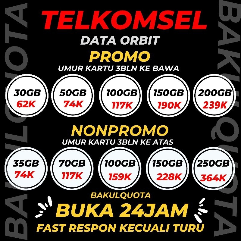 DATA ORBIT MODEM TSEL KUOTA ORBIT TELKOMSEL
