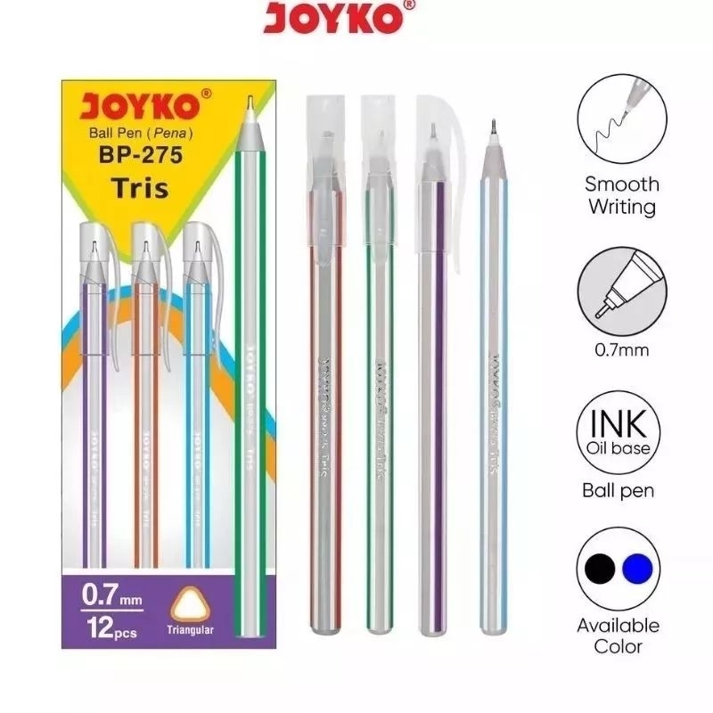 

Pulpen Pena Joyko BP-275 Tris 1 BOX 12 Pics