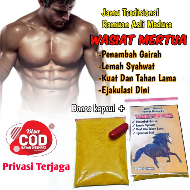 Jamu Kuat Pria Tahan Lama Herbal WASIAT MERTUA Ramuan Madura