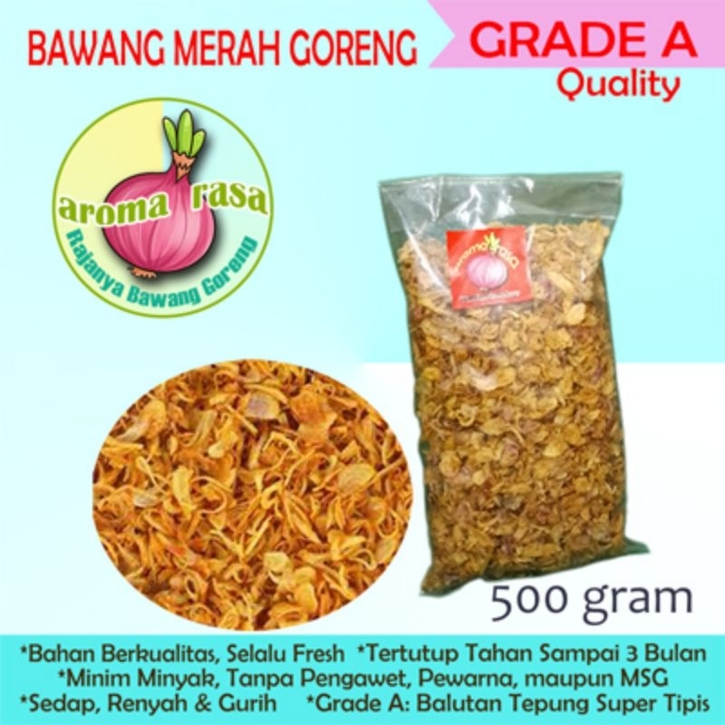 

Bawang Merah Goreng Grade A 500 gr AROMA RASA