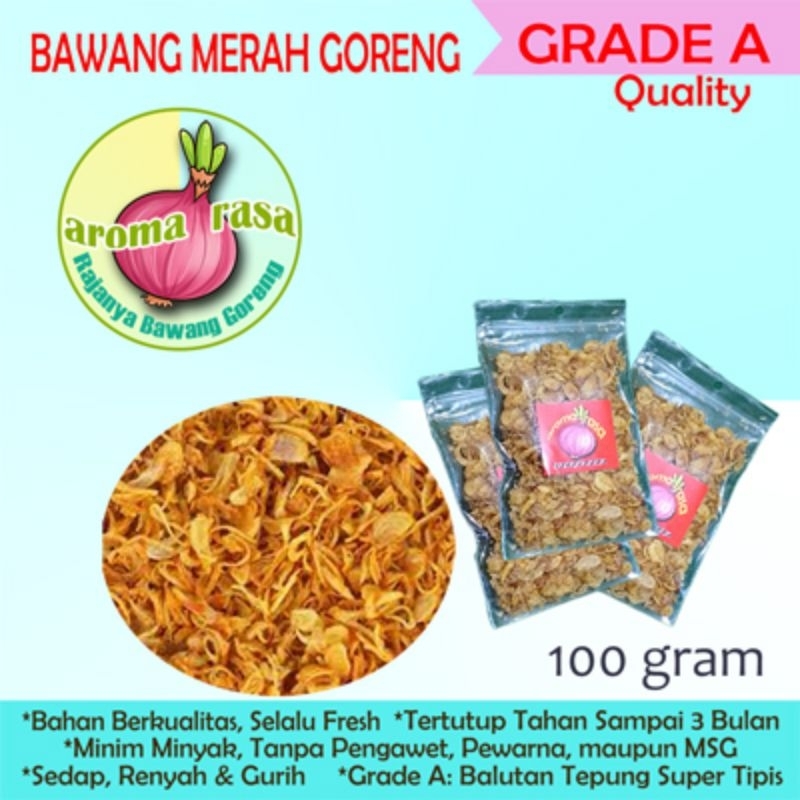 

Bawang Merah Goreng Grade A 100 gr AROMA RASA