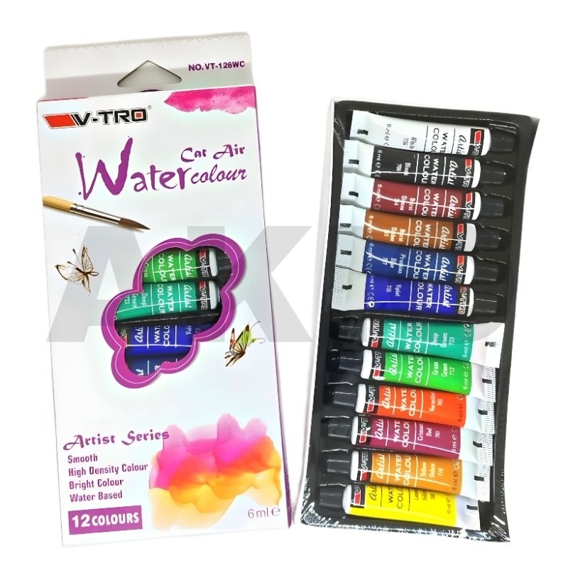 

Cat Air Water Colour V-TRO 12 Set Warna Murah Lukis Anak Lengkap