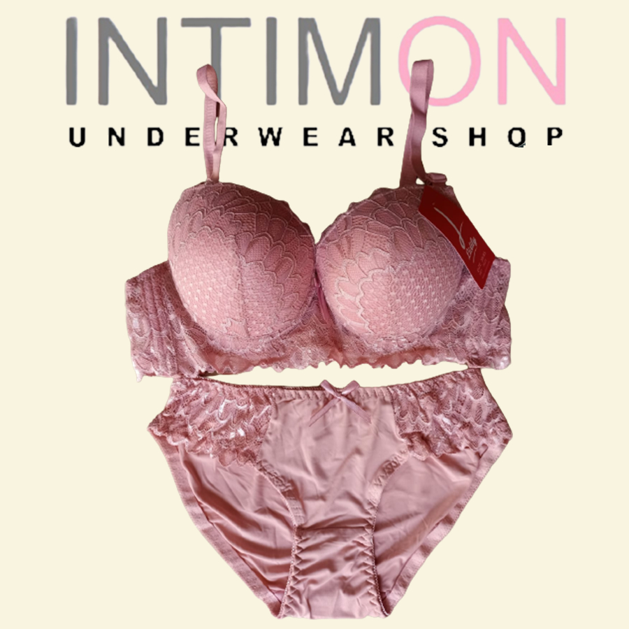 BRA BH SET LYDYLY 5522 CUP B BUSA SEDANG KAWAT MOTIF BROKAT SEXY UNDEWEAR PAKAIAN DALAM WANITA DALEM