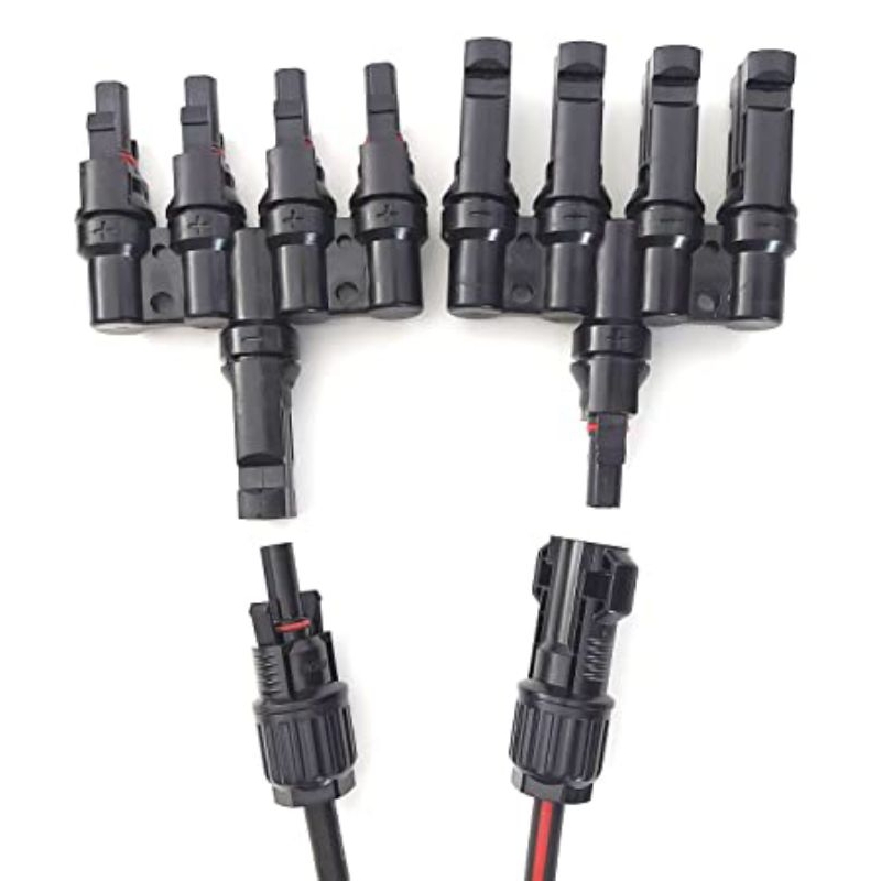 Konektor Mc4 4in1 Cabang T 4 4in1 konektor mc4 kabel solar panel
