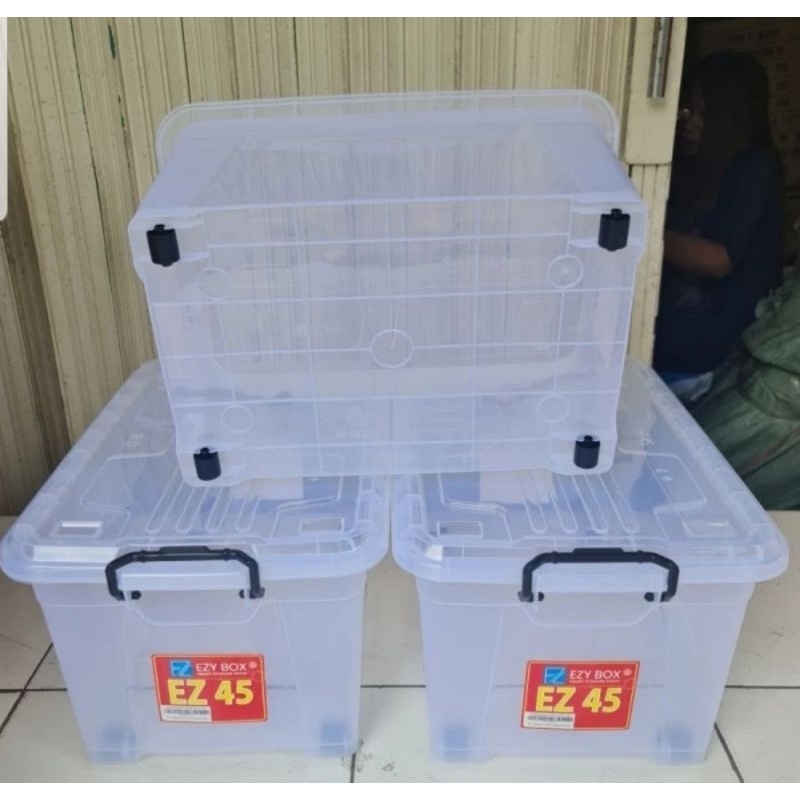 EZY : EZY 45 BOX CONTAINER SERBA GUNA BENING TRANSPARAN EZ 45 LITER