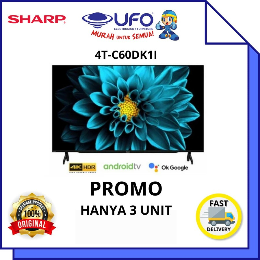 SHARP 4TC60DK1X LED TV ANDROID 4K UHD 60 INCH