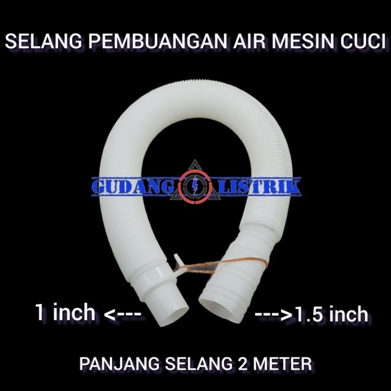 Selang Pembuangan Air Mesin Cuci Universal 1.5 Inch 2 Meter