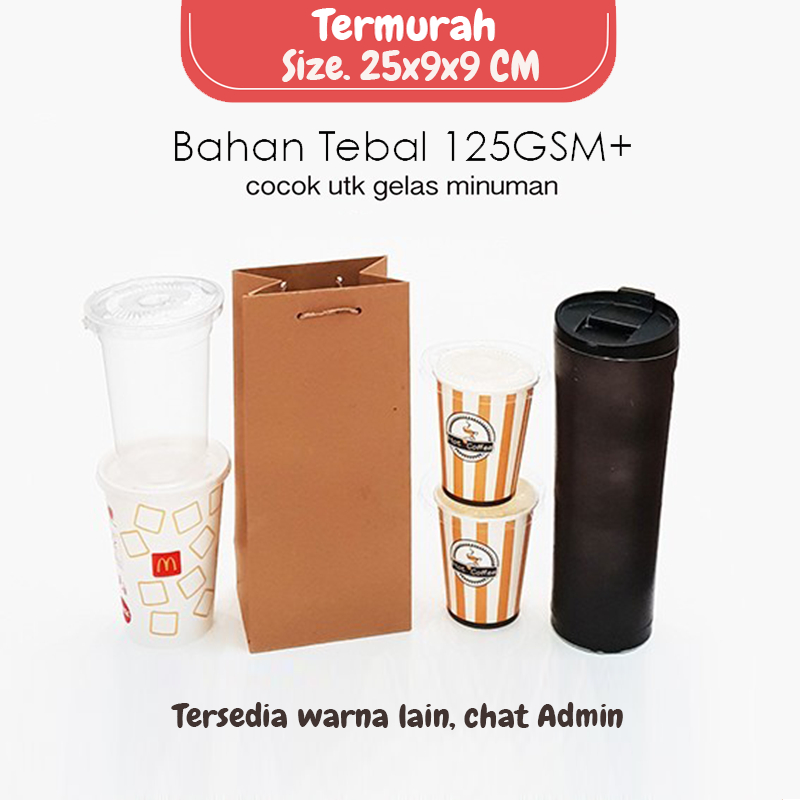 

Paper Bag Kado Gelas, MUG an Tumbler Polos