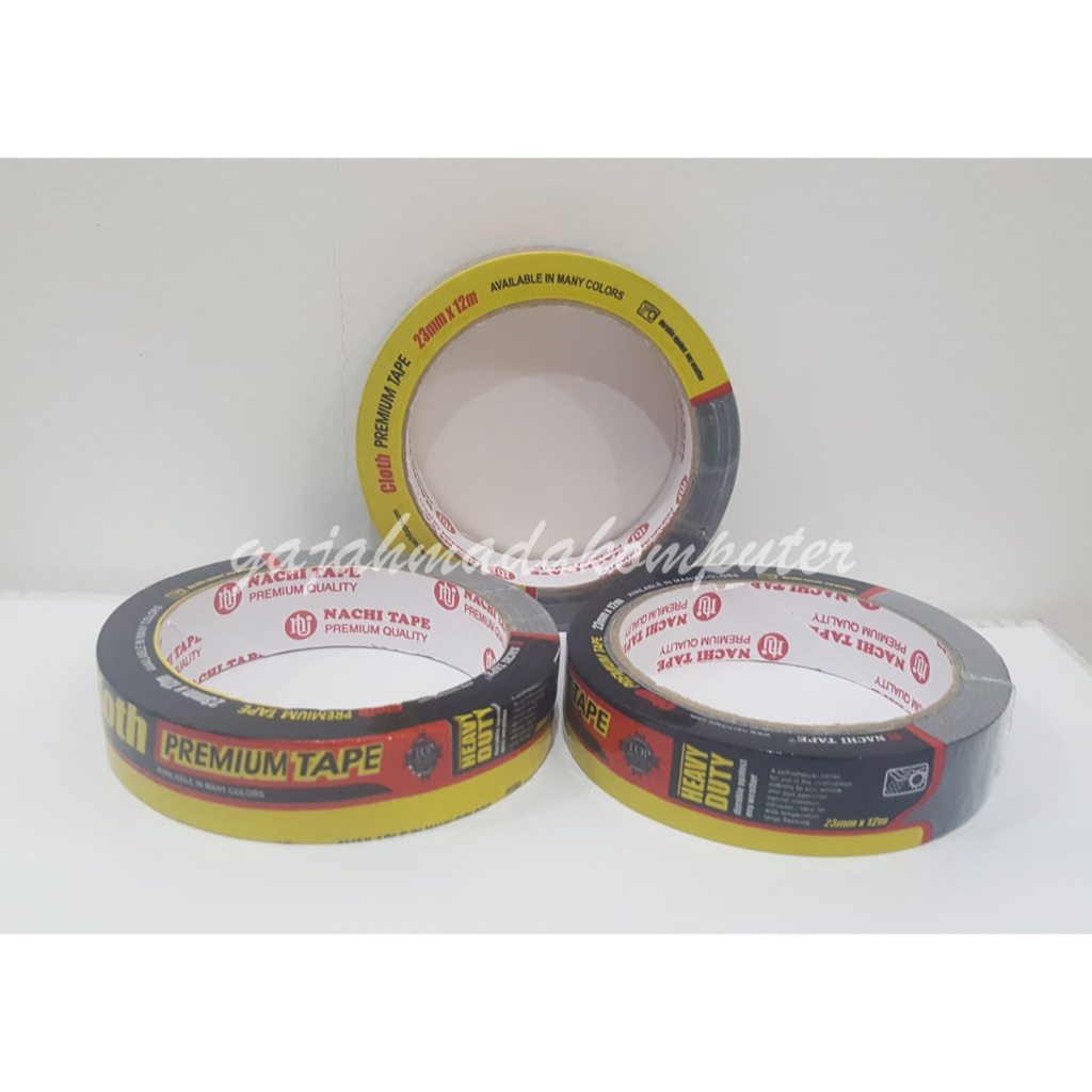 

Lakban / Plakban Kain Hitam Cloth Tape Nachi 1 inch (23 Mm X 12 Meter)