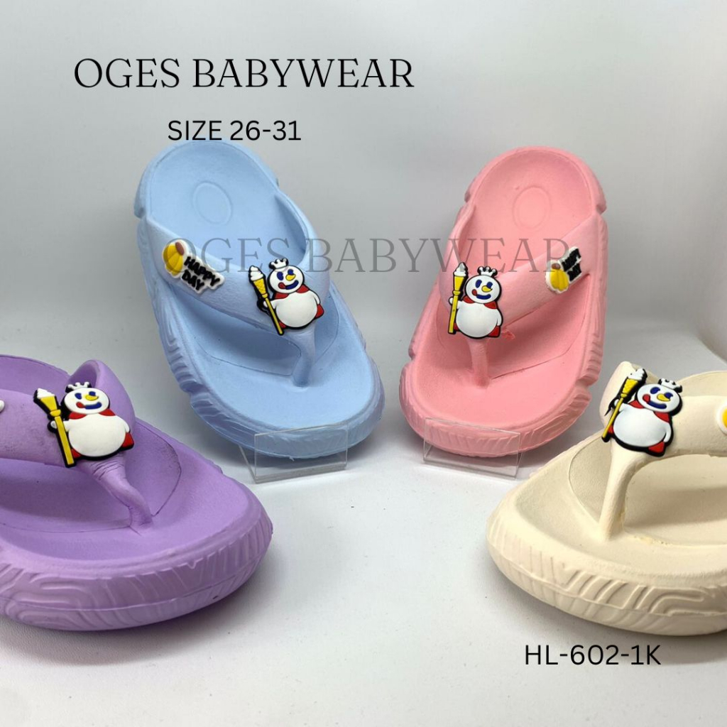 Sandal Jepit Anak Perempuan Mixuee Karet Usia 2 3 4 5 Tahun