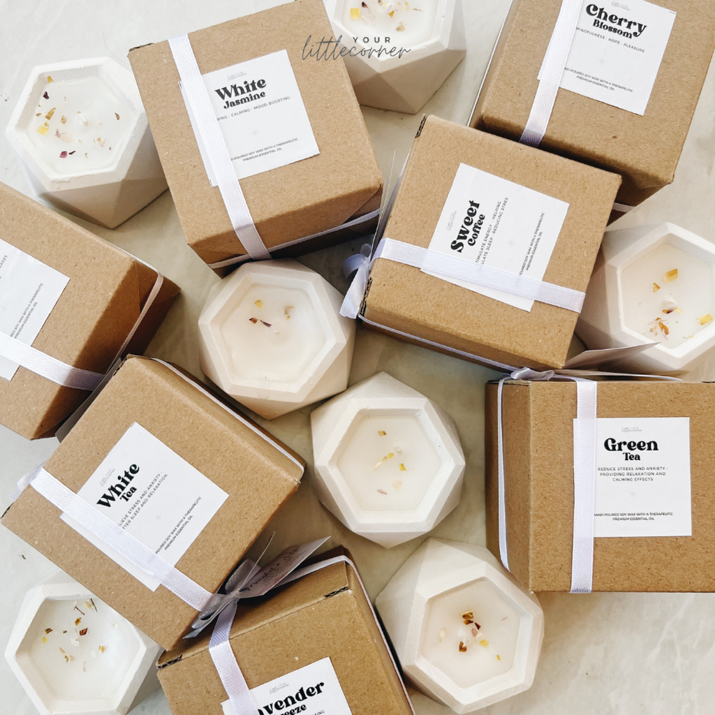 Souvenir Box Lilin Aromaterapi Pot Hexagon