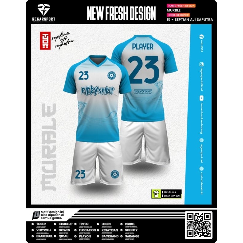 JERSEY BAJU FUTSAL / BOLA FULL PRINTING CUSTOM DESAIN FREE NAMA