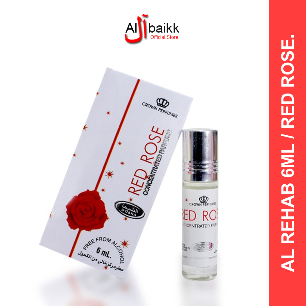 Parfum Arab Al Rehab Red Rose 6ml Laki-laki Perempuan