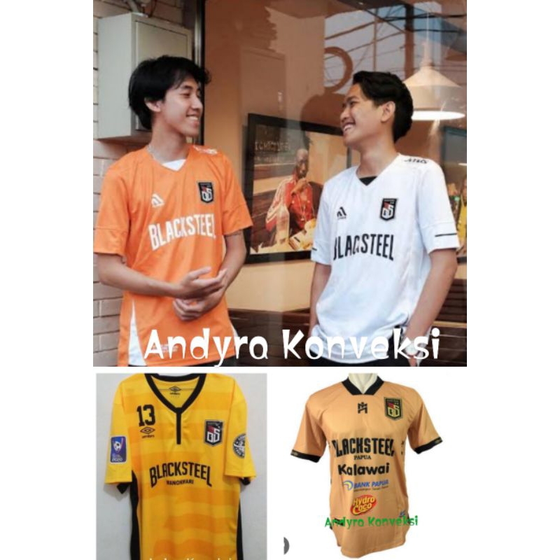 Retro Jersey Futsal Blacksteel kuning dan putih - FULL PRINTING