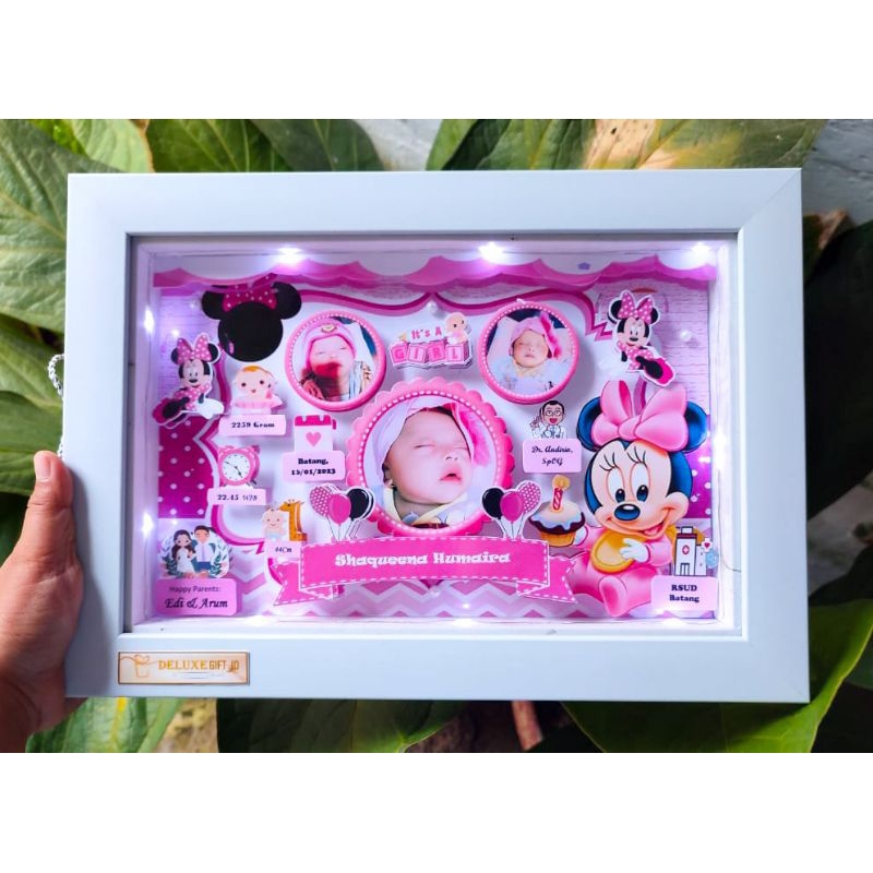 BIODATA BAYI & ANAK 3D atau 2D UKURAN 35 x 25 Cm [Desain PART 1] / biodata kelahiran bayi cetak bing