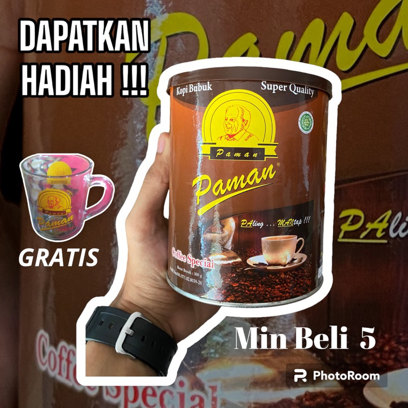 

KOPI PAMAN KHAS JAMBI ORIGINAL/300gram/PADANG/BERHADIAH GELAS CUP