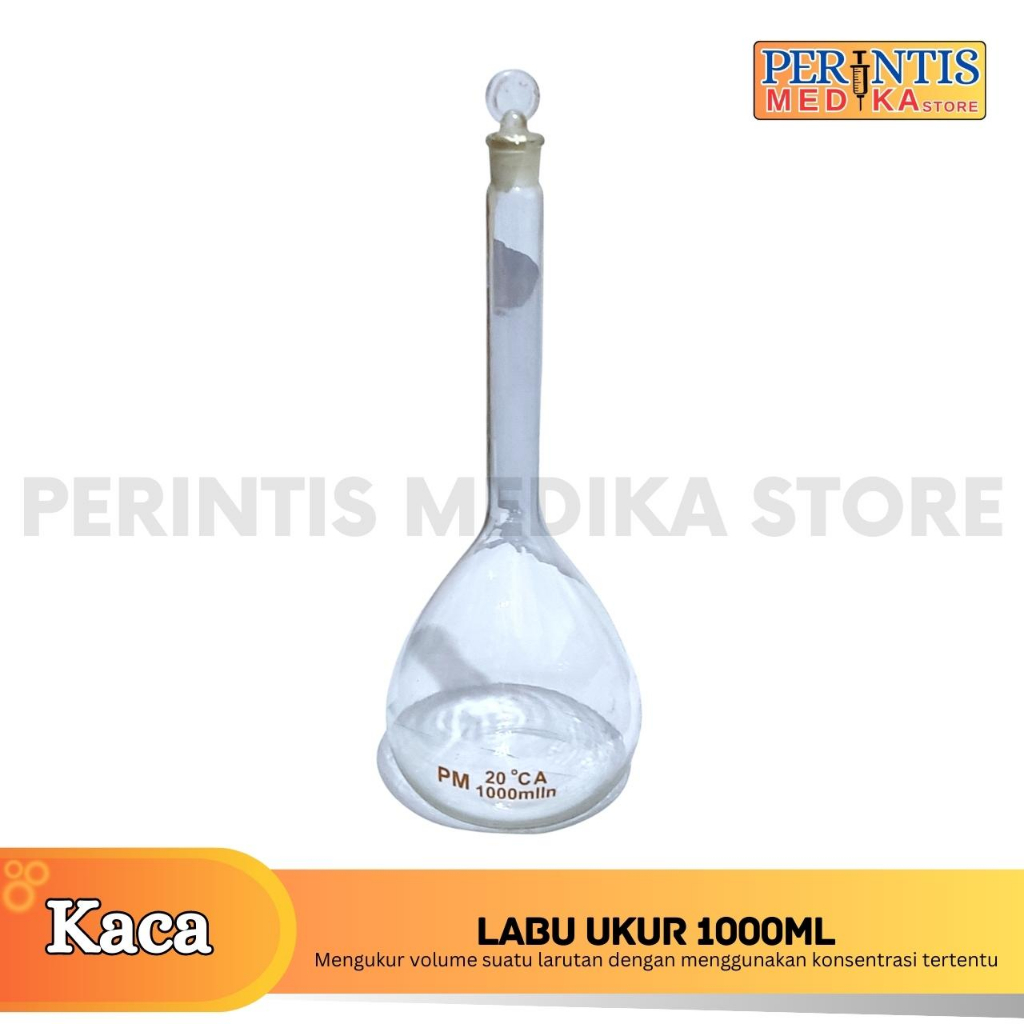 Labu Ukur Kaca 1 Liter l Labu Takar 1000 ml l Labu Kaca Ukuran 1000ml