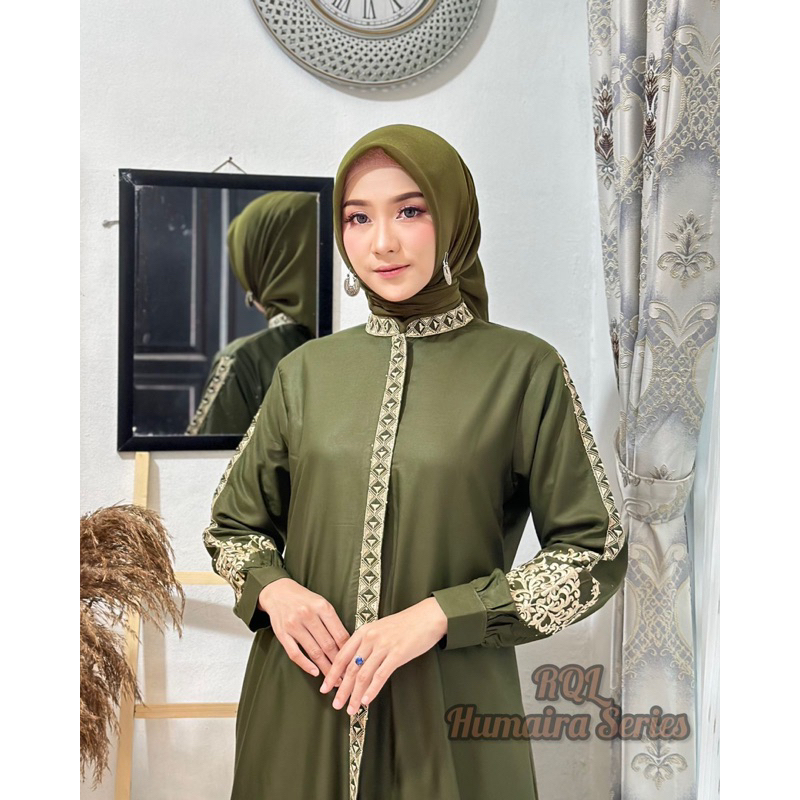 Humaira series/gamis katun bordir/gamis toyobo bordir/gamis katun/gamis bordir katun toyobo