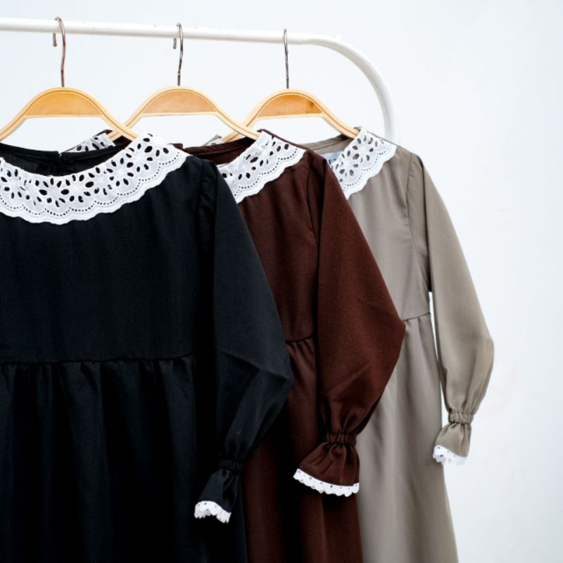 LITTLE WAFTA - ALIYAH DRESS | dress anak | gamis anak | dress polos | gamis polos anak