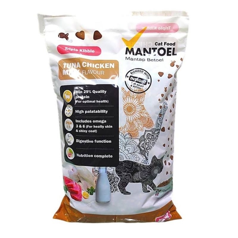 Mantoel 1 KG Pakan Kucing Berkualitas - Dryfood Kucing Mantoel - Makanan Kucing Murah Mantoel