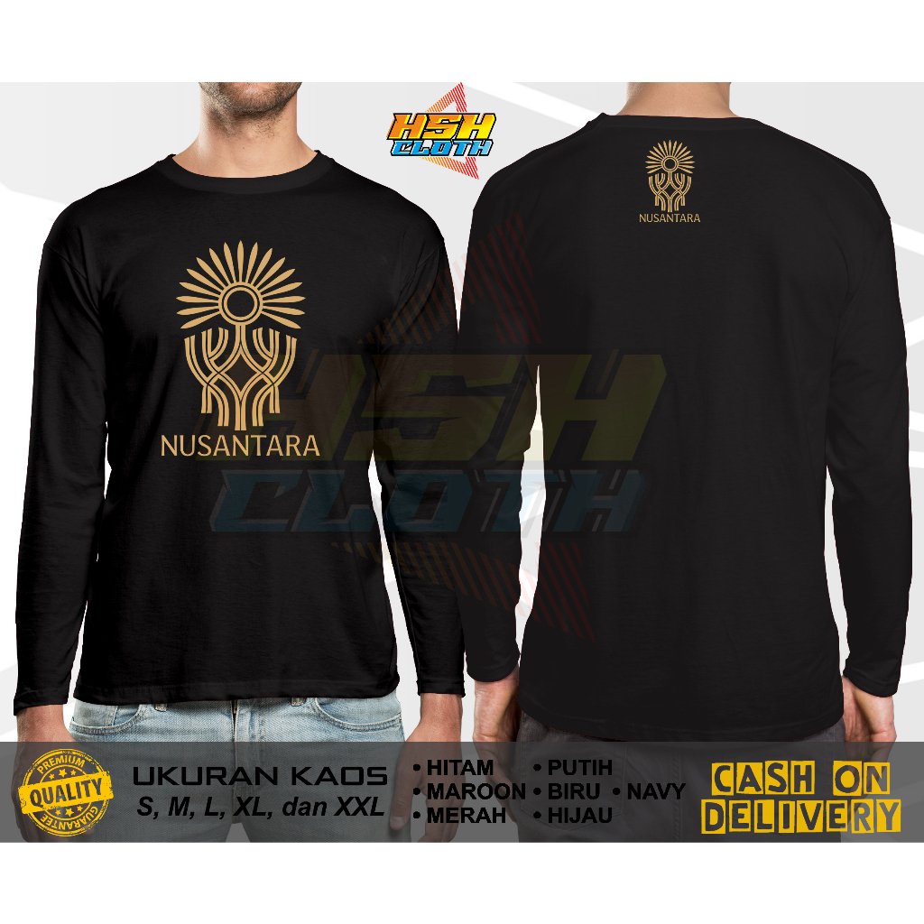 Baju Kaos Distro IKN V3 Ibu Kota Negara Perusahaan Lengan Panjang Bisa Custom - HSHCloth