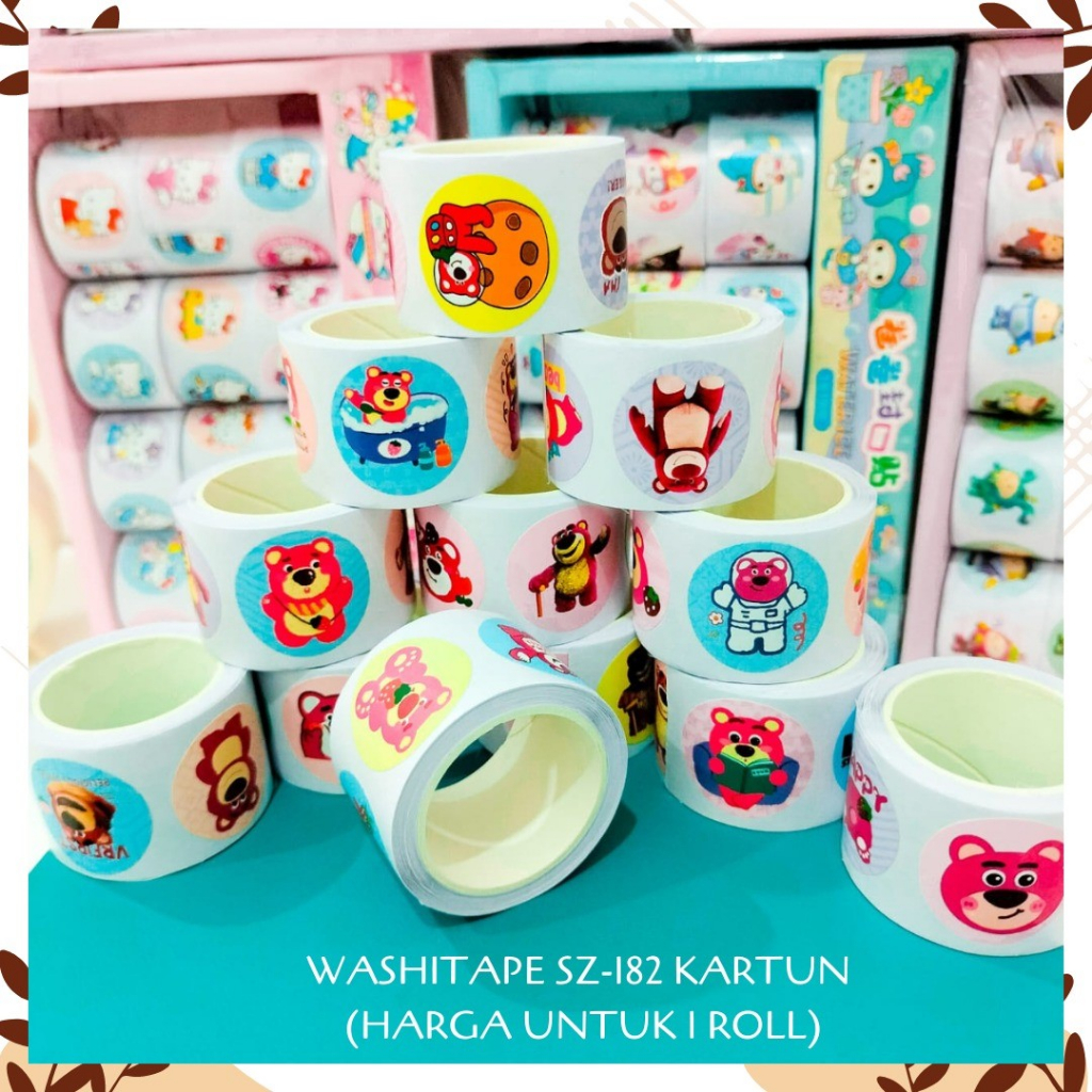 

WASHITAPE SZ-182 KARTUN (HARGA UNTUK 1 ROLL) WASHI TAPE SATUAN STIKER DECO TERMURAH COD ORIGINAL BAGUS LUCU IMUT KADO UNIK BAGUS