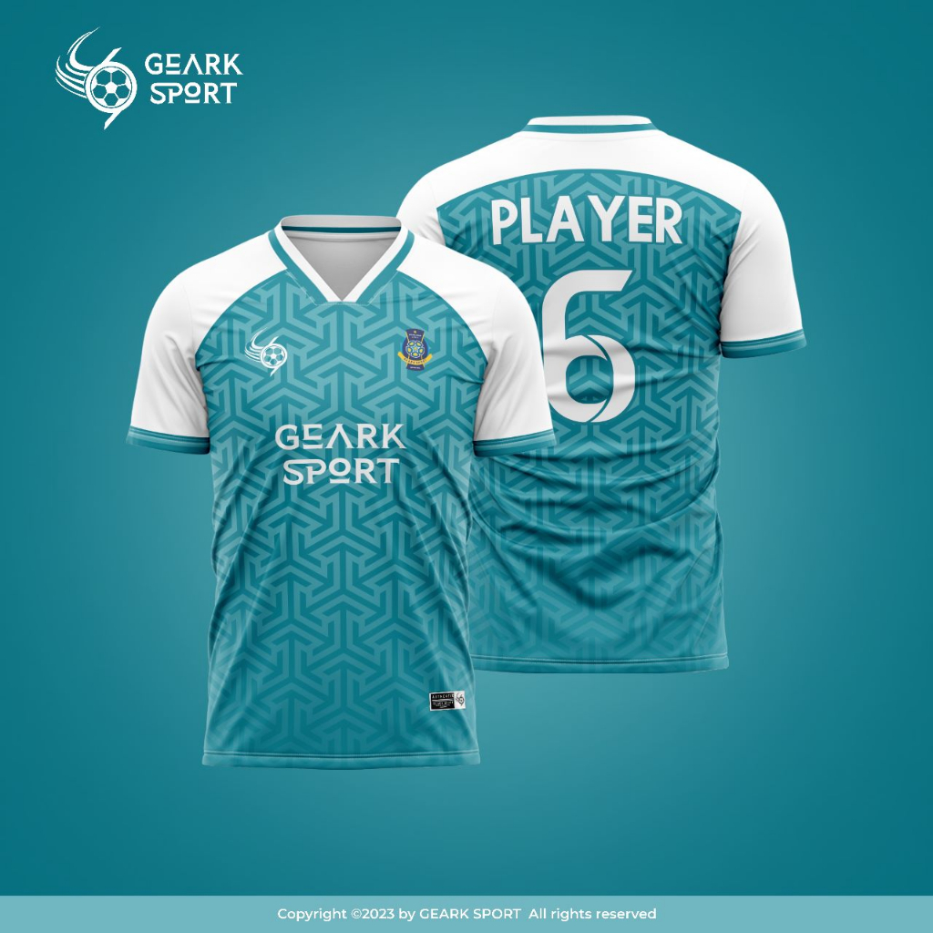 JERSEY BAJU FUTSAL / SEPAK BOLA TERBARU MOTIF AQUA ARROWSTORM FULL PRINTING BEBAS CUSTOM DESIGN FREE NAMA DAN NOMOR PUNGGUNG