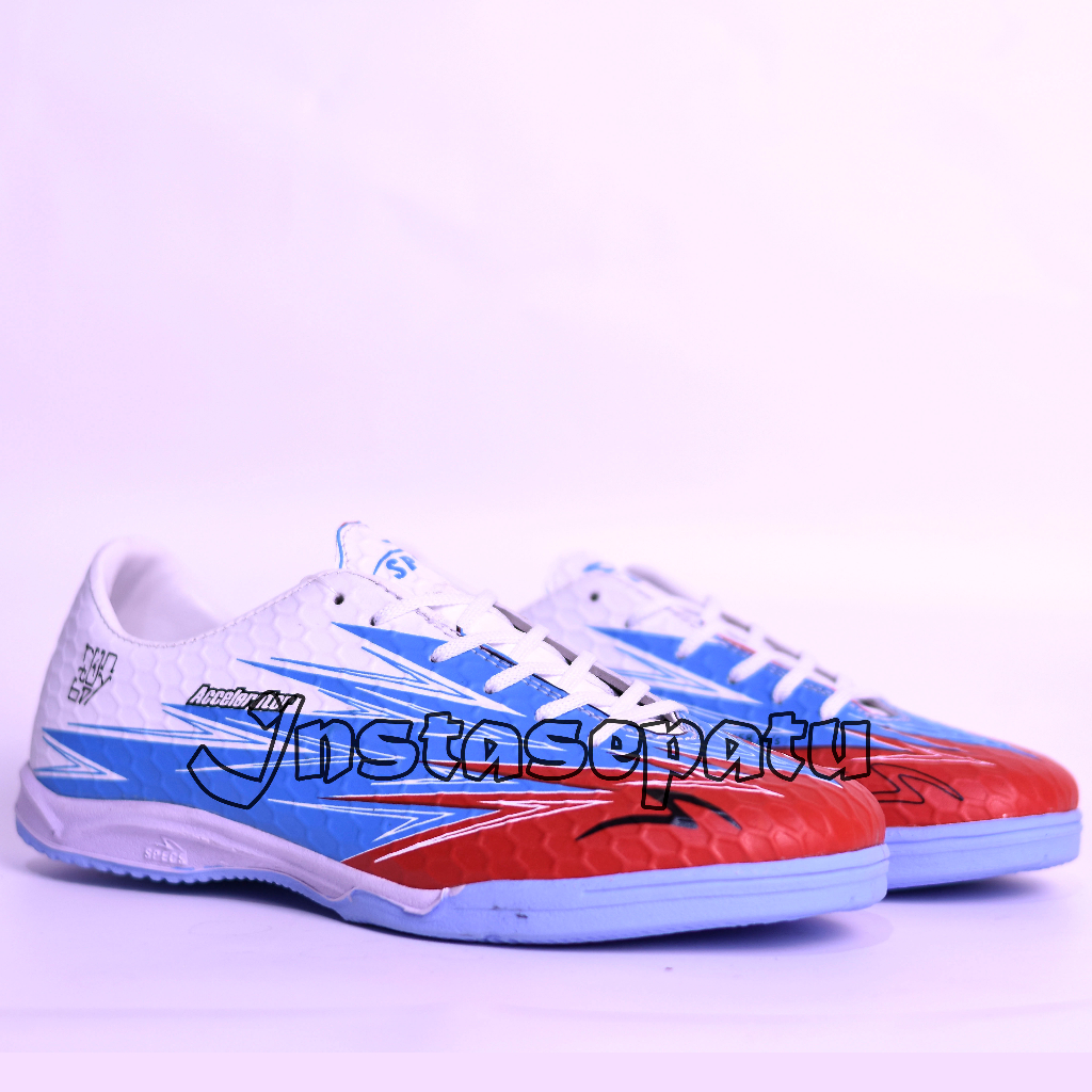 Sepatu Futsal Lightspeed 3 White Blue Red Termurah