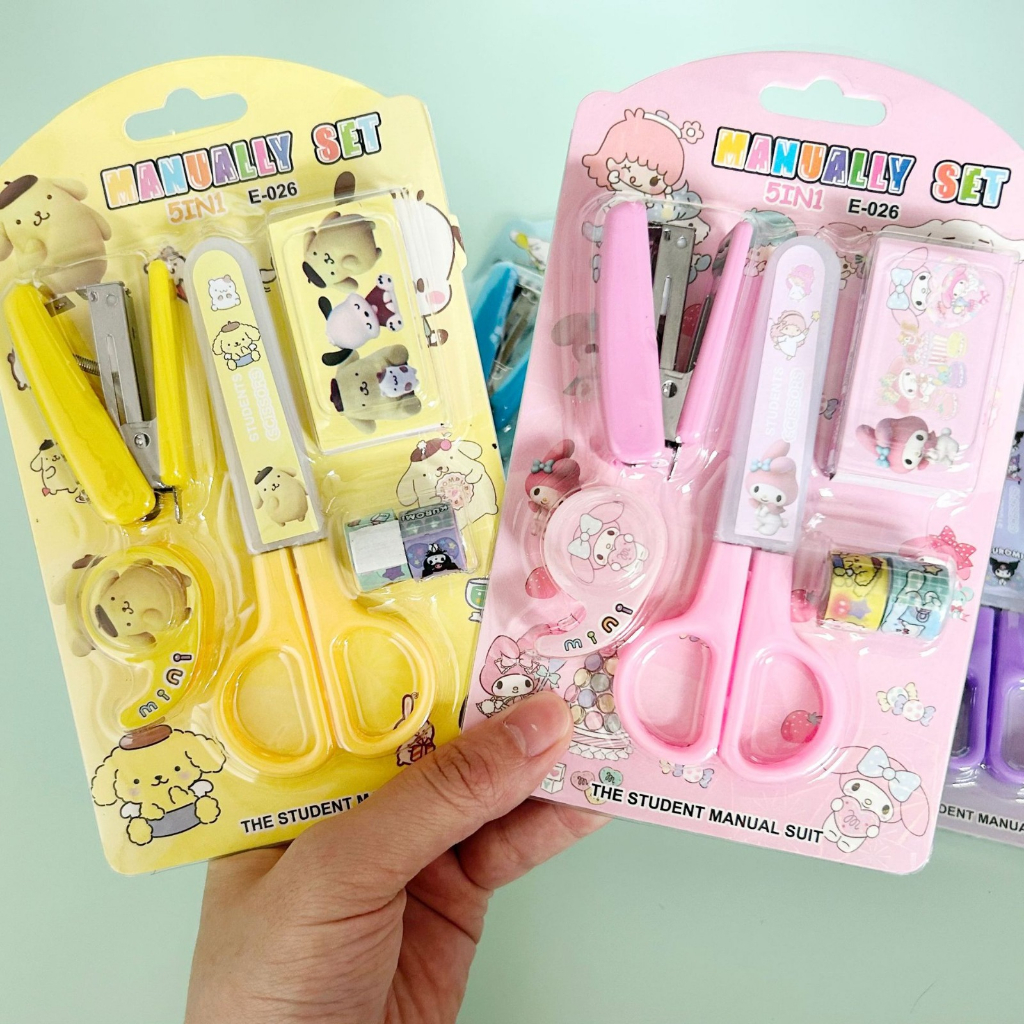 

GEMILANGWALLPAPER - SET 5IN1 GUNTING SANRIO | STAPLES SET SANRIO | PERLENGKAPAN KANTOR | ALAT TULIS SEKOLAH | ALAT TULIS KANTOR | POMPOMPURIN | KUROMI | MELODY | CINAMORROL | PERLENGKAPAN SEKOLAH | GUNTING LUCU