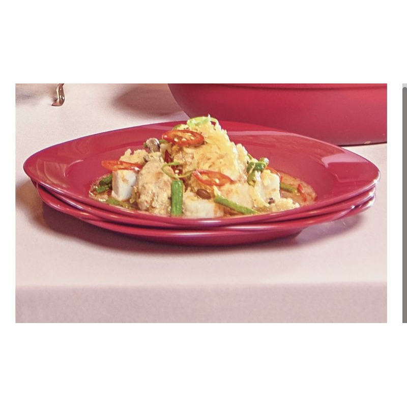 plate blossom set piring tuppy merah (4)