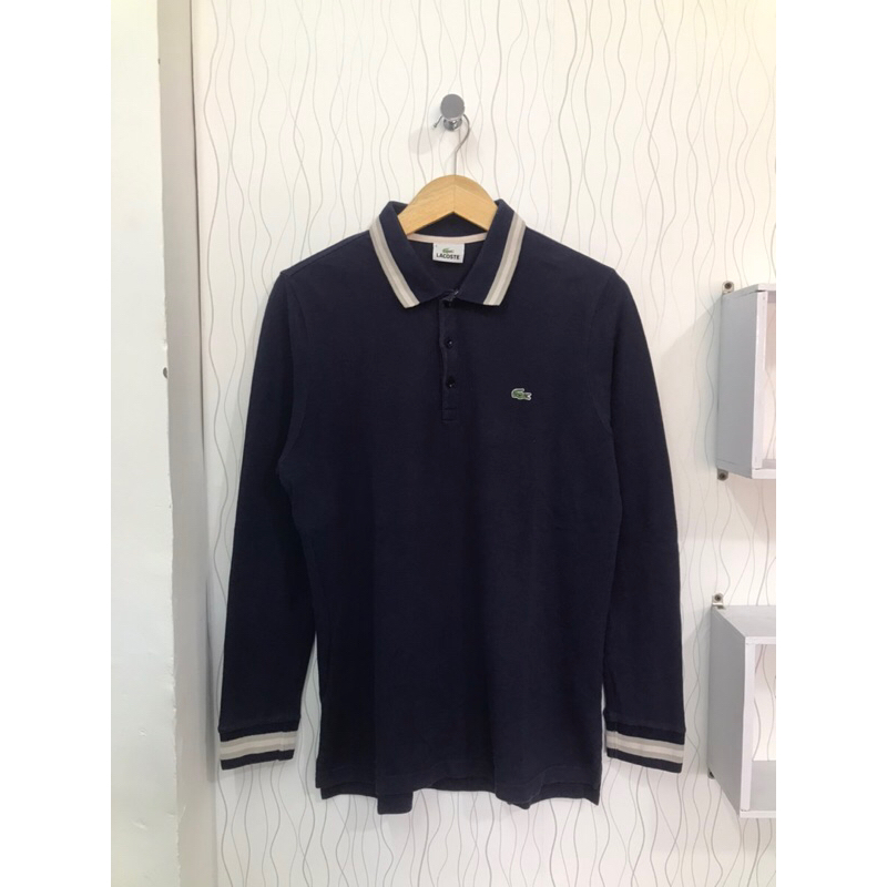Kaos kerah Lengan panjang Lacoste Second Original