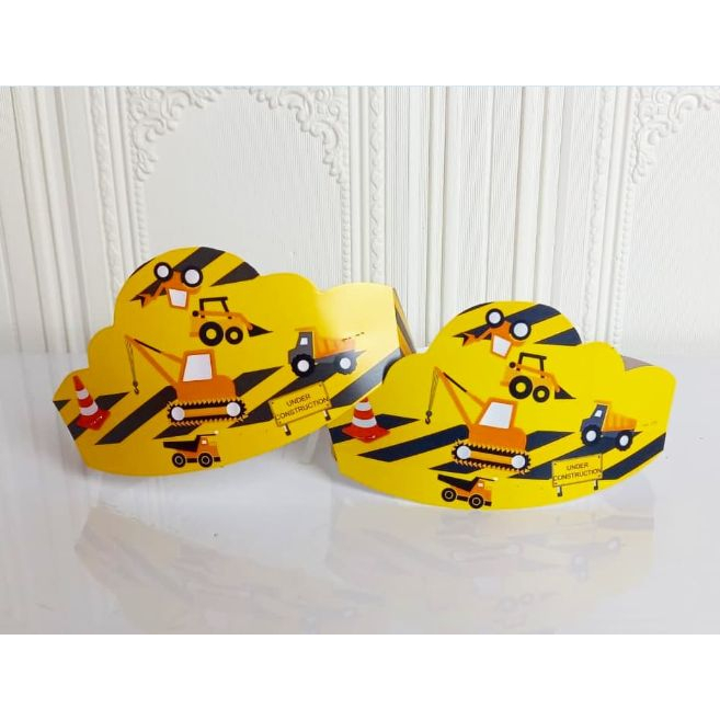 topi melingkar excavator / topi ultah melingkar excavator / topi ultah excavator