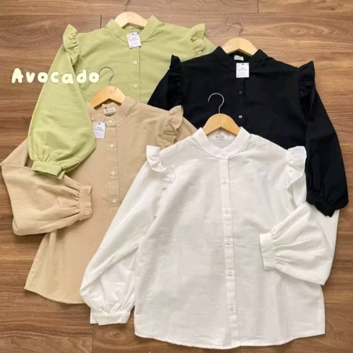 Blouse lyodra rempel lengan terbaru crinkle airflow
