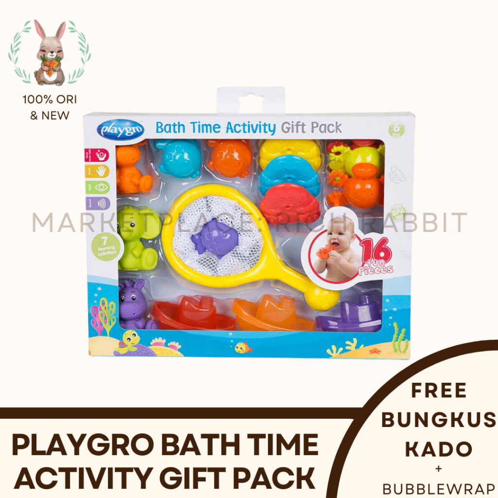 Early Learning Centre Playgro Bath Time Activity Gift Pack Mainan Anak