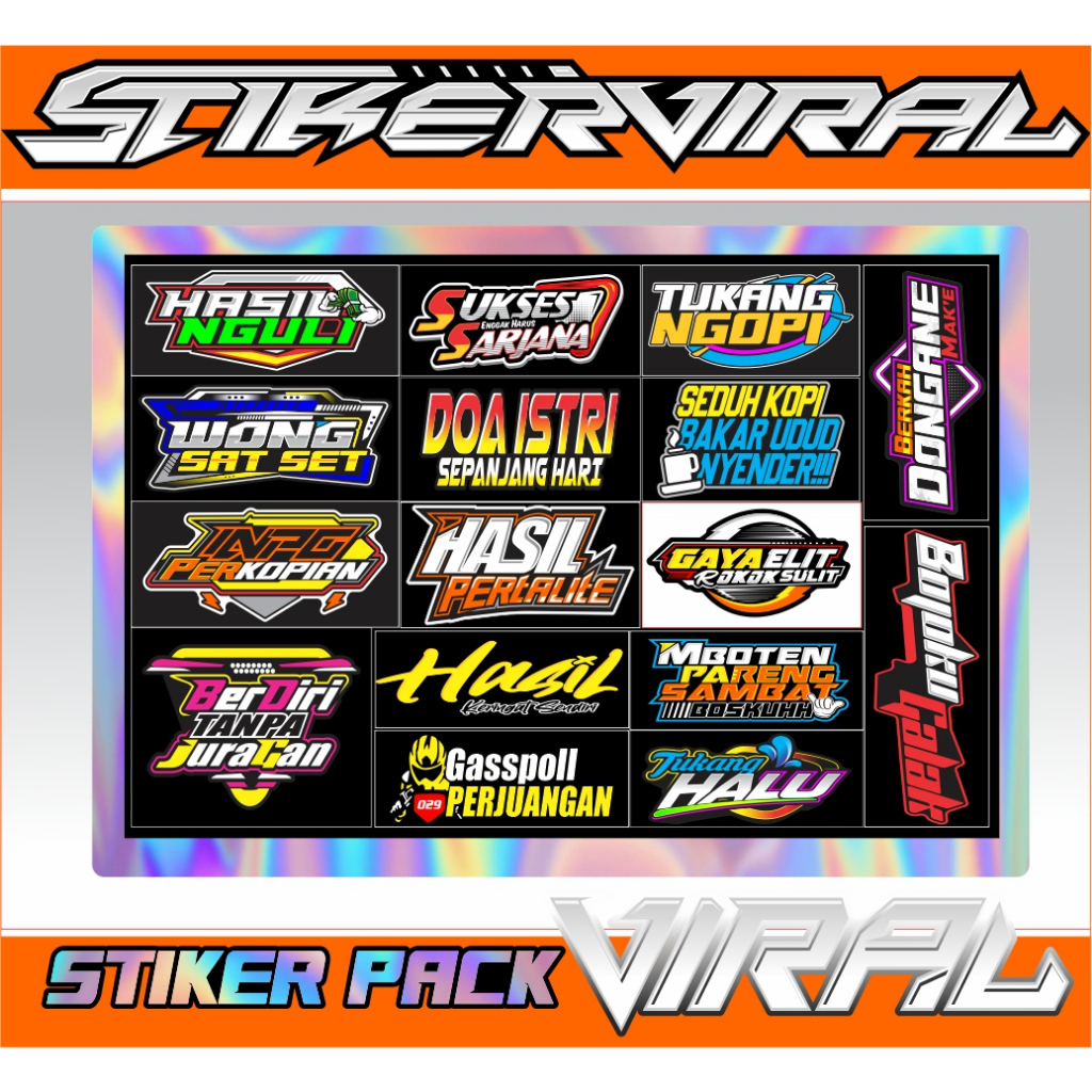 STIKER PACK HEREX STIKER MOTOR HEREX STIKER GAUL STIKER HOLOGRAM