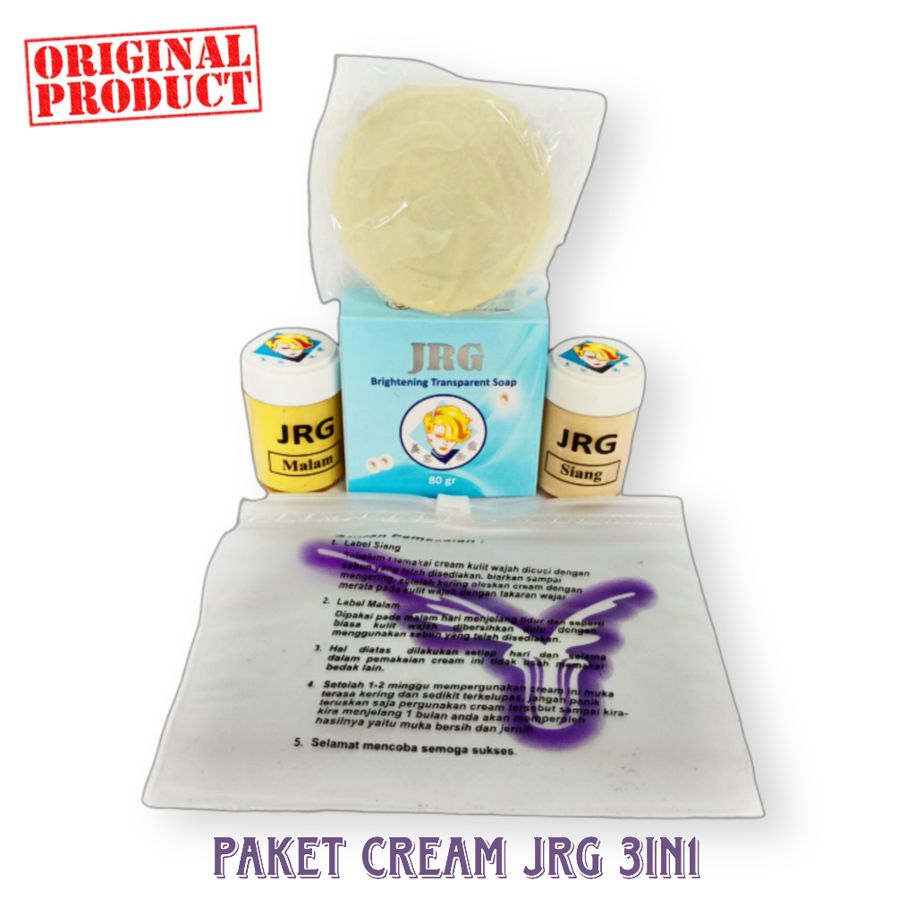 Cream JRG Original Paket 3in1 - Paket Cream Biosoft - Cream Wajah Bandung