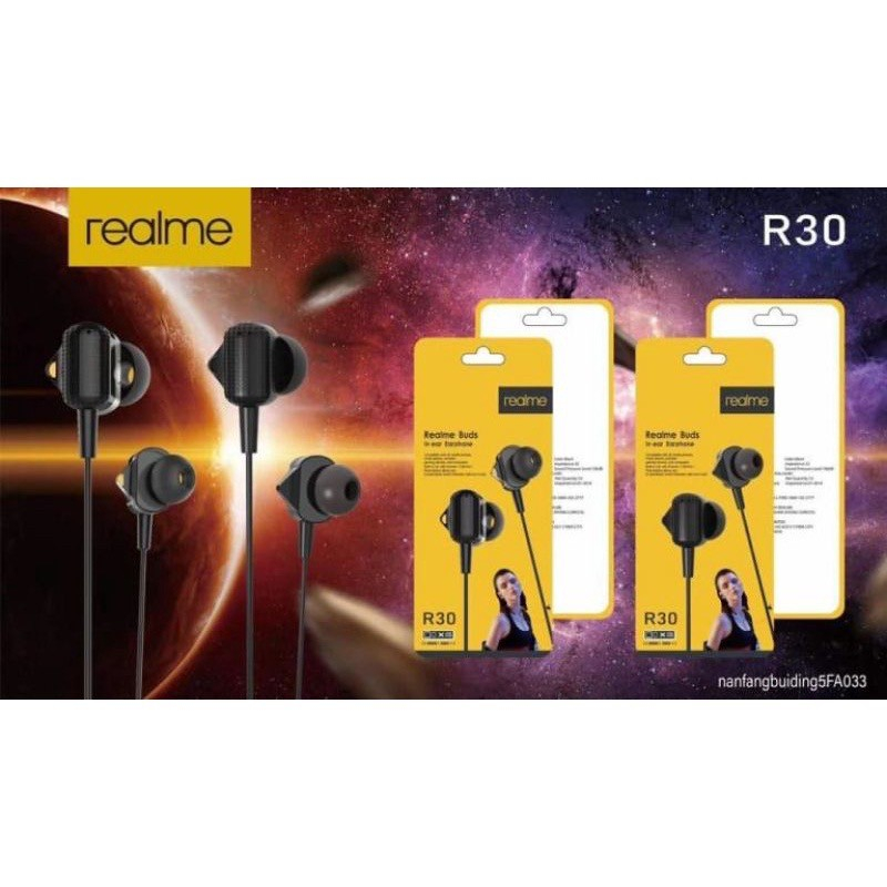 BEST ACC - HANDSFREE HEADSET HF EARPHONE REALME R30 R - 30 + MIC STEREO BASS